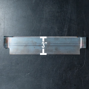 Standard Spring Steel Self-Dicing Blade (.094" thick) x 3" Deep with 1" tall wings @ 45 degrees