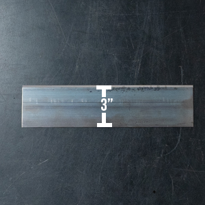 Scraper Blade, Standard Duty (.094" thick) x 3" Deep Spring Steel