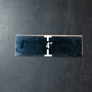 Scraper Blade, Standard Duty (.094" thick) x 4" Deep Spring Steel